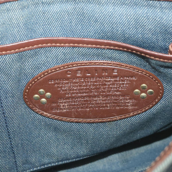 Celine Paris Macadam Canvas Shoulder Bag Blue Auth ar10840B