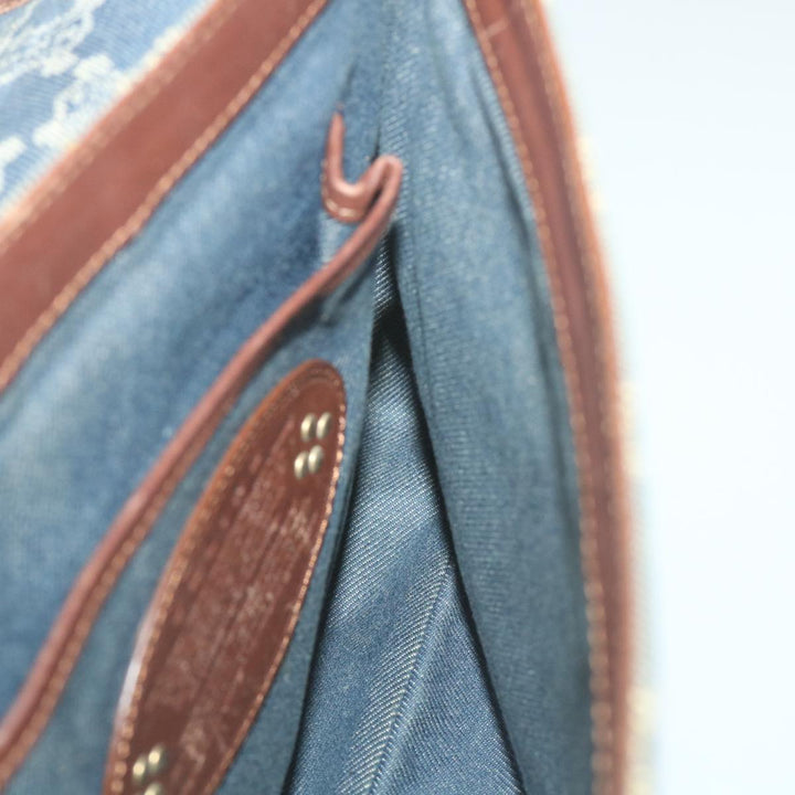 Celine Paris Macadam Canvas Shoulder Bag Blue Auth ar10840B