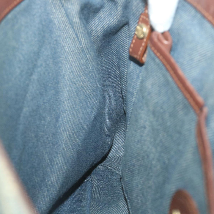 Celine Paris Macadam Canvas Shoulder Bag Blue Auth ar10840B