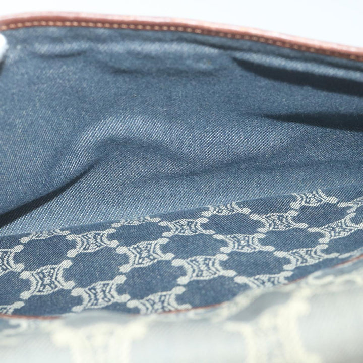 Celine Paris Macadam Canvas Shoulder Bag Blue Auth ar10840B