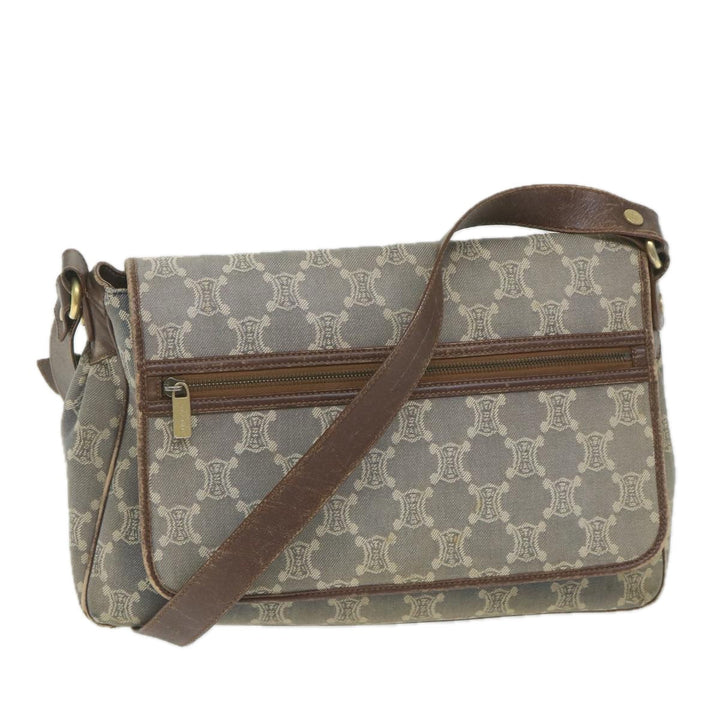 Celine Paris Macadam Canvas Shoulder Bag Blue Auth ar10840B