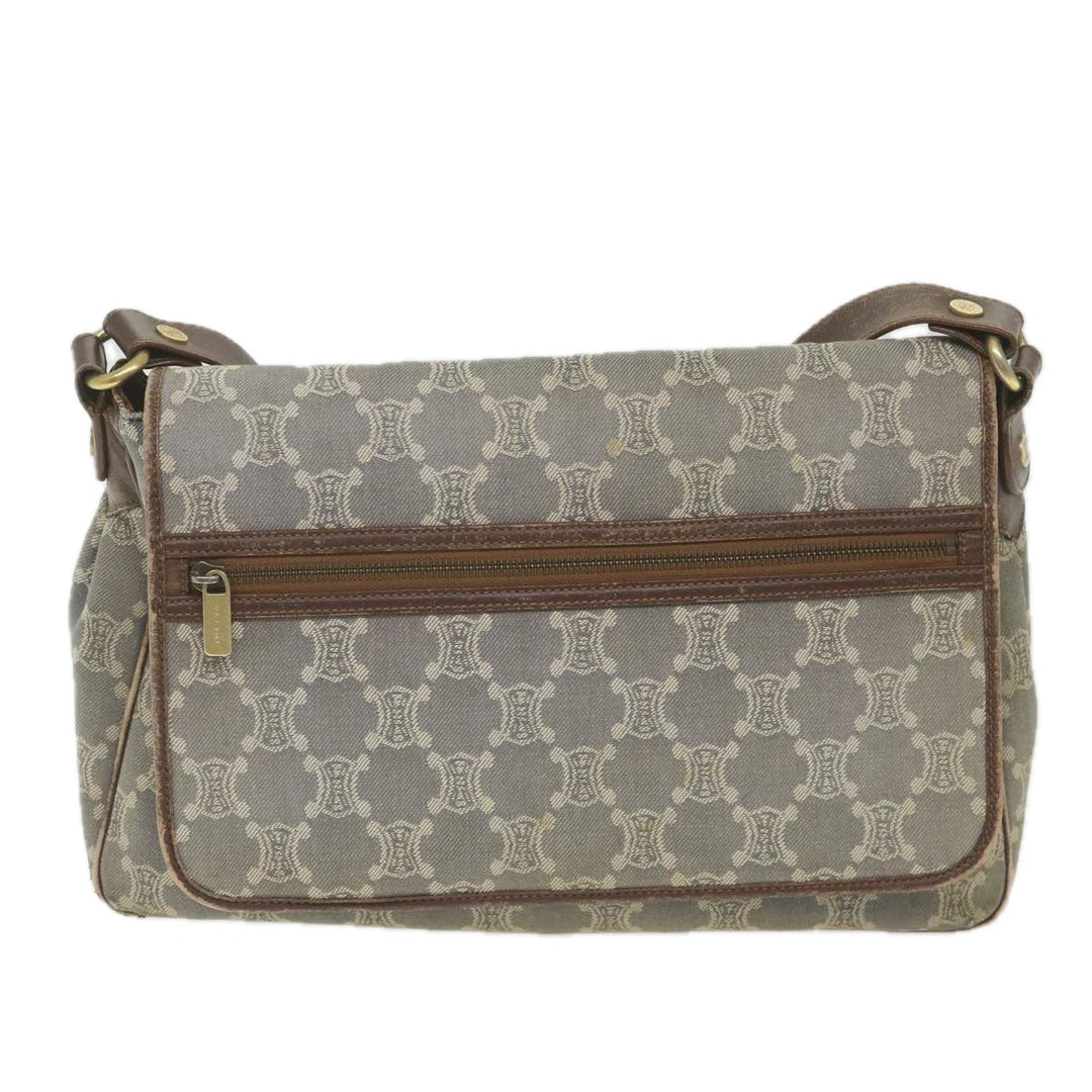 Celine Paris Macadam Canvas Shoulder Bag Blue Auth ar10840B