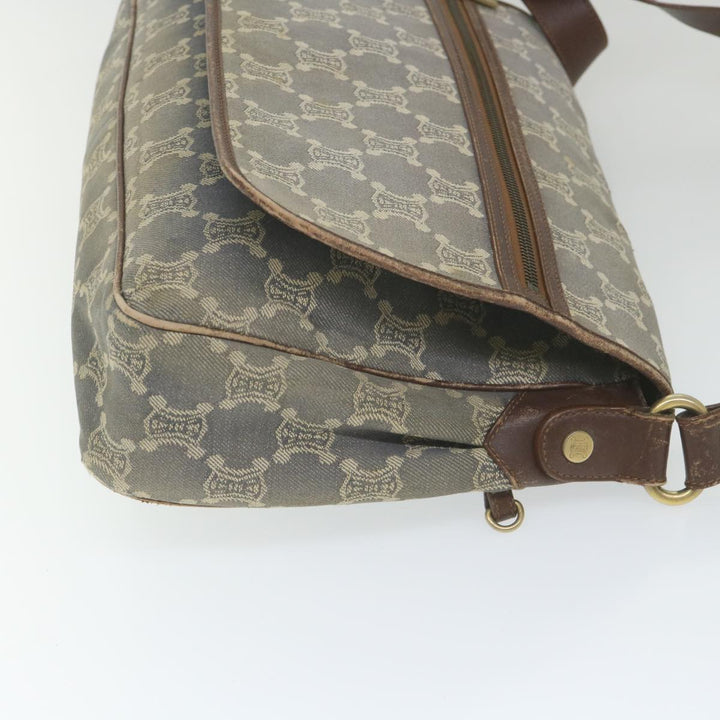 Celine Paris Macadam Canvas Shoulder Bag Blue Auth ar10840B