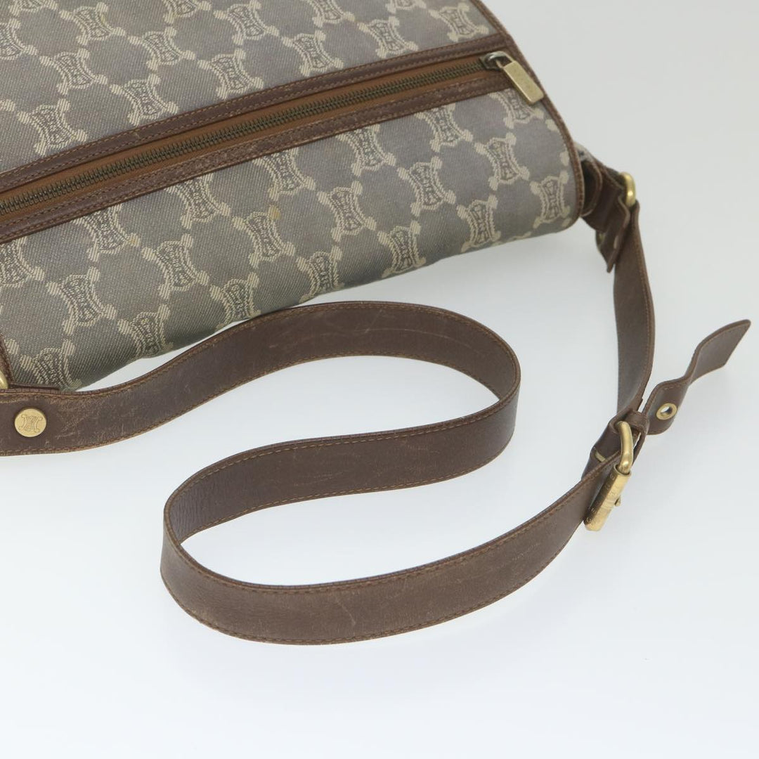 Celine Paris Macadam Canvas Shoulder Bag Blue Auth ar10840B