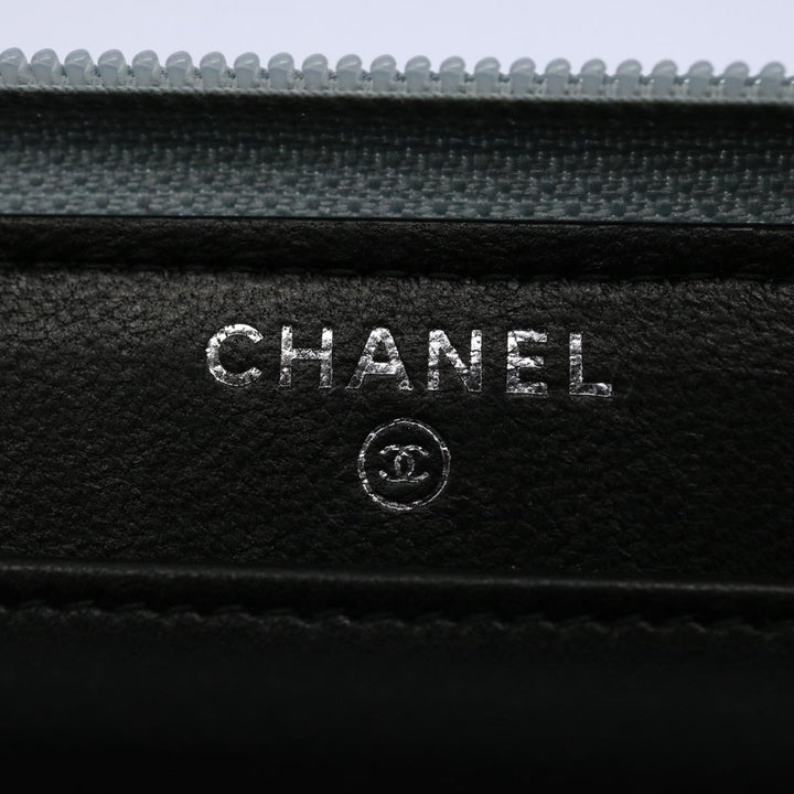 Chanel Boy  Matelasse Wallet Nylon Black CC Auth ar10980B