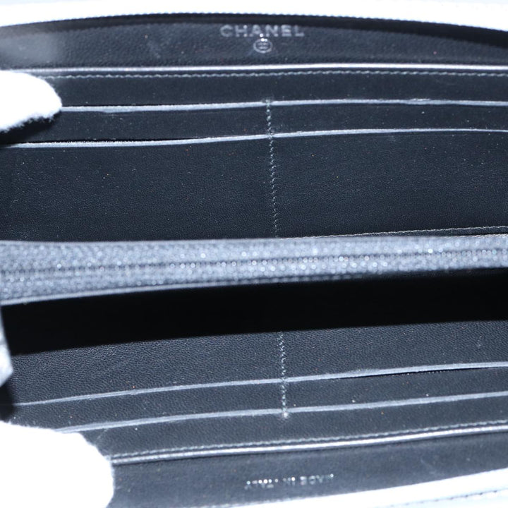 Chanel Boy  Matelasse Wallet Nylon Black CC Auth ar10980B