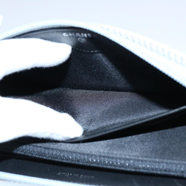 Chanel Boy  Matelasse Wallet Nylon Black CC Auth ar10980B