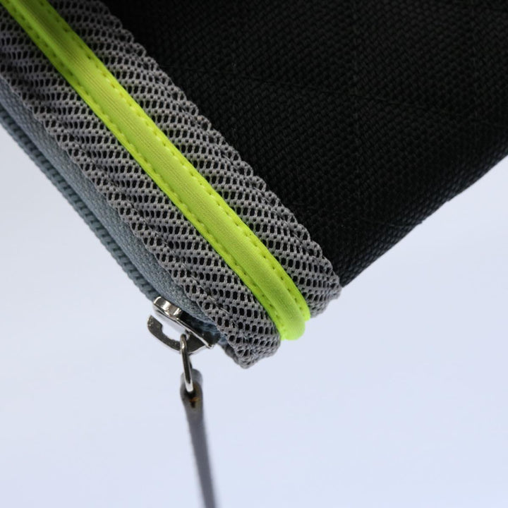 Chanel Boy  Matelasse Wallet Nylon Black CC Auth ar10980B
