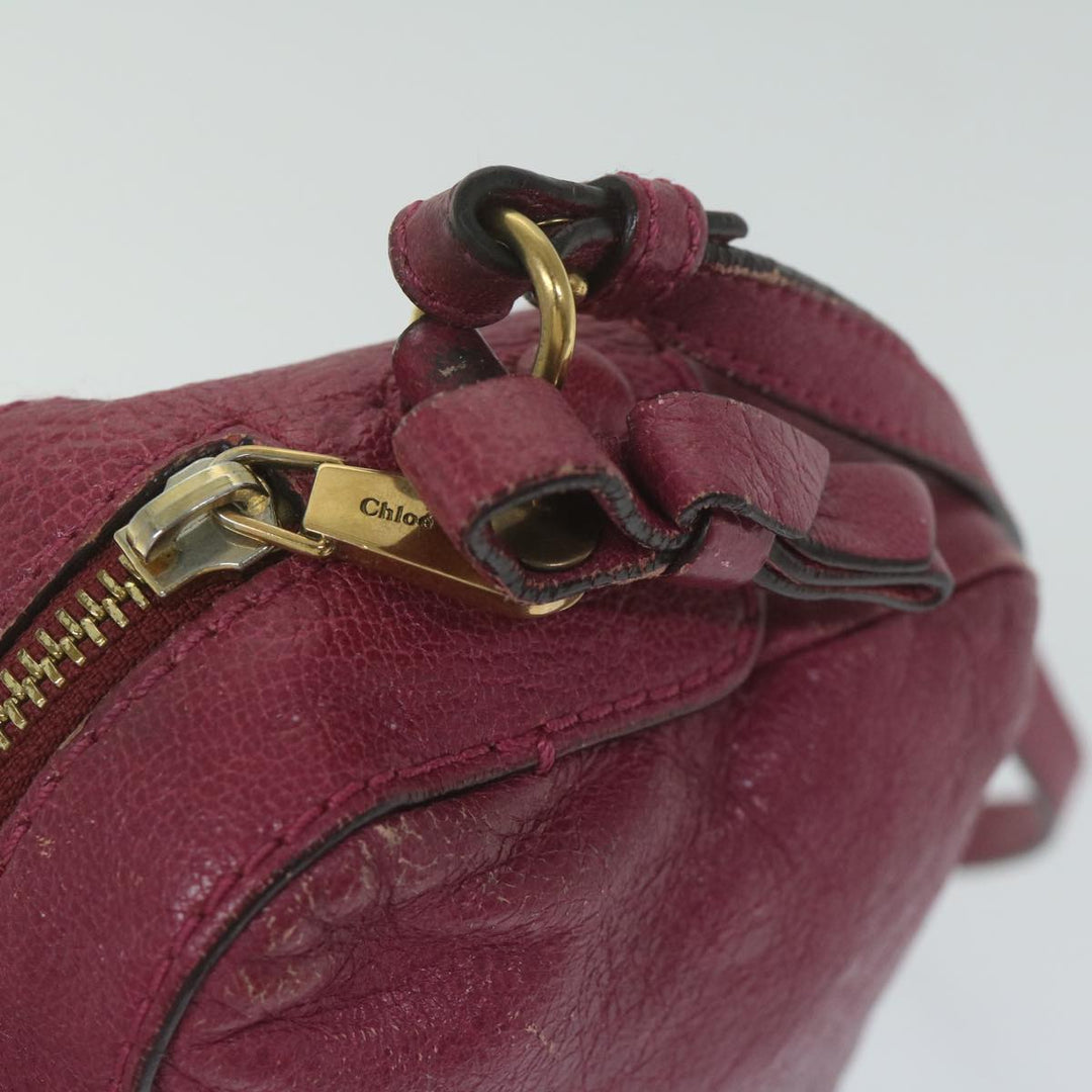Chloe Shoulder Bag Leather Pink 01 12 51 65 5955 ar11011