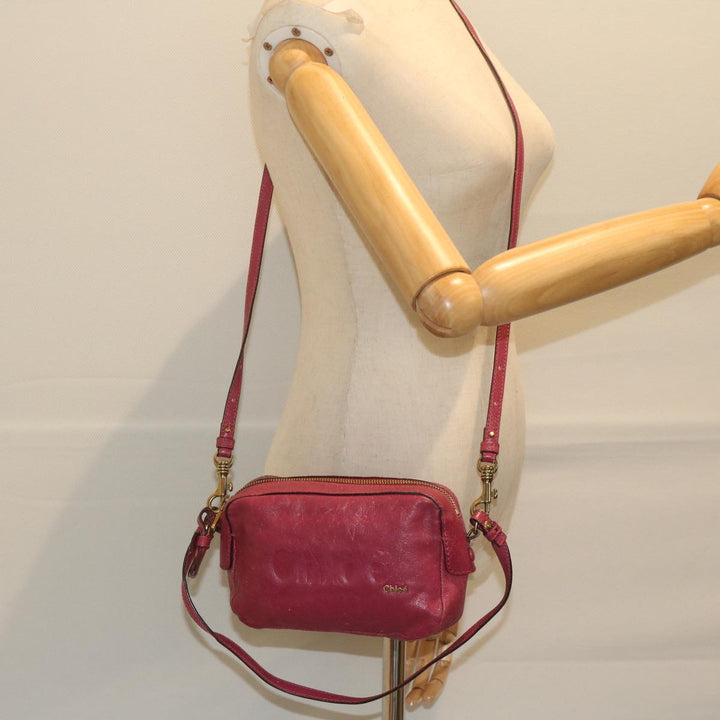 Chloe Shoulder Bag Leather Pink 01 12 51 65 5955 ar11011