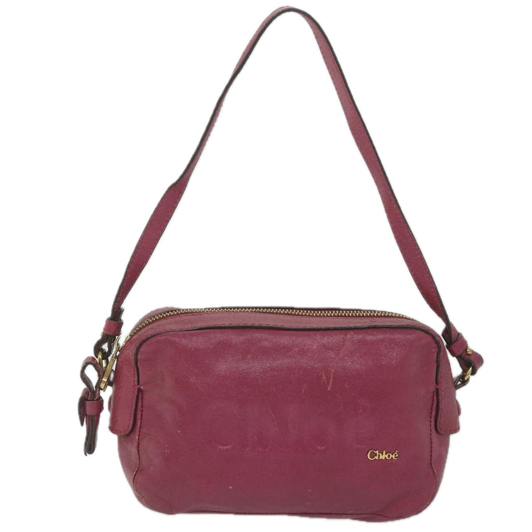Chloe Shoulder Bag Leather Pink 01 12 51 65 5955 ar11011