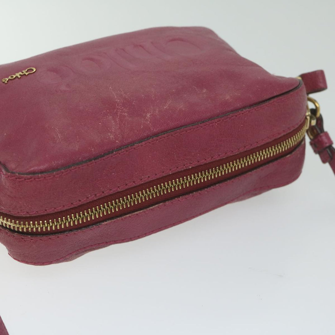 Chloe Shoulder Bag Leather Pink 01 12 51 65 5955 ar11011