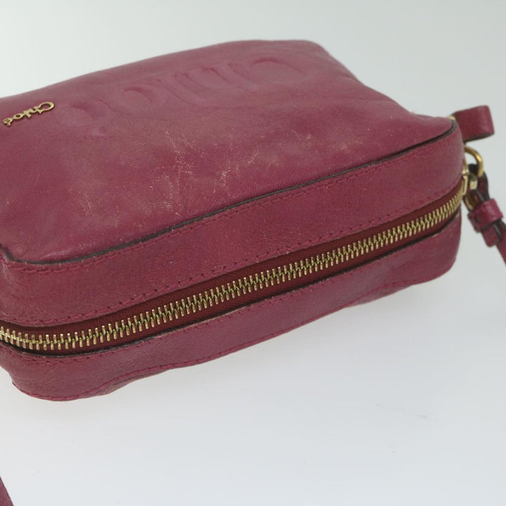 Chloe Shoulder Bag Leather Pink 01 12 51 65 5955 ar11011