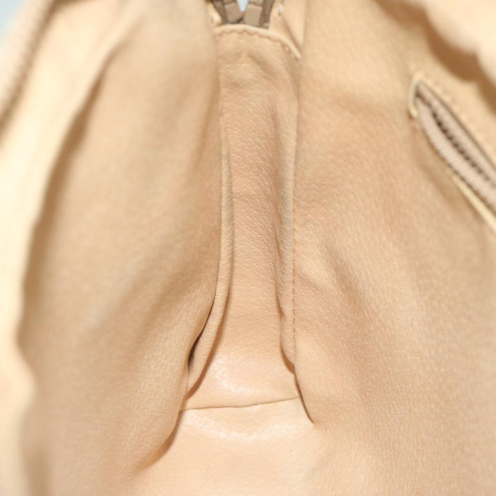 Celine Macadam Canvas Clutch Bag Beige Auth ar11023