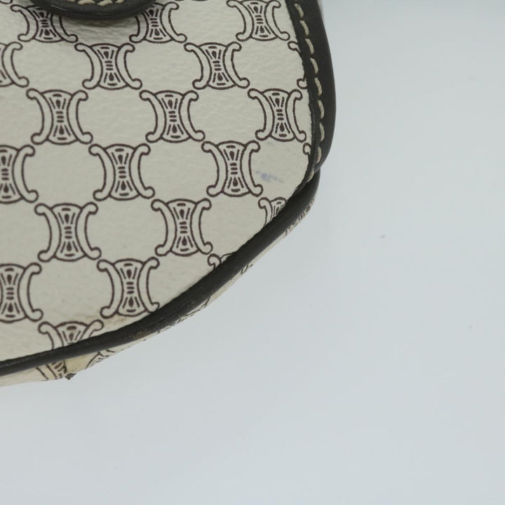 Celine Macadam Canvas Shoulder Bag PVC Leather Whe  ar11116
