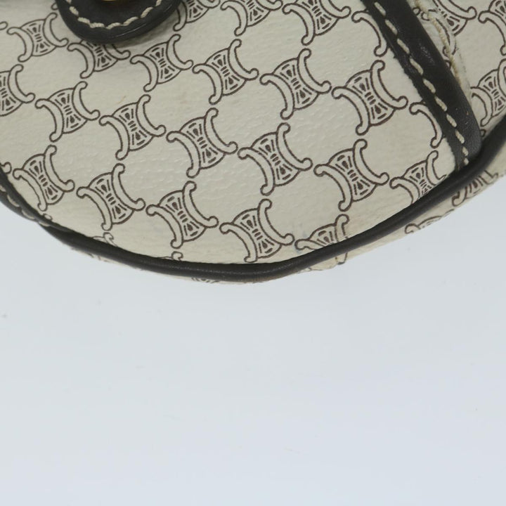 Celine Macadam Canvas Shoulder Bag PVC Leather Whe  ar11116
