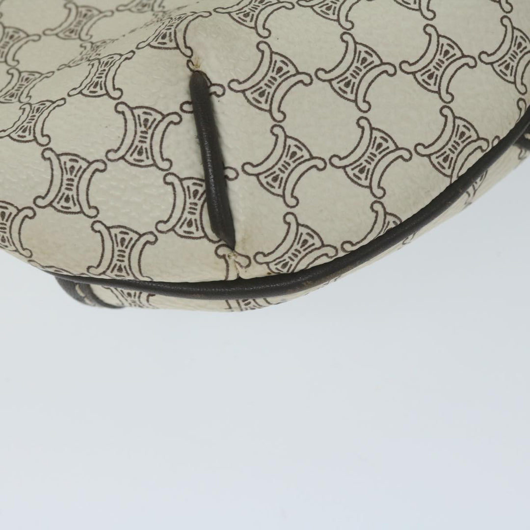 Celine Macadam Canvas Shoulder Bag PVC Leather Whe  ar11116