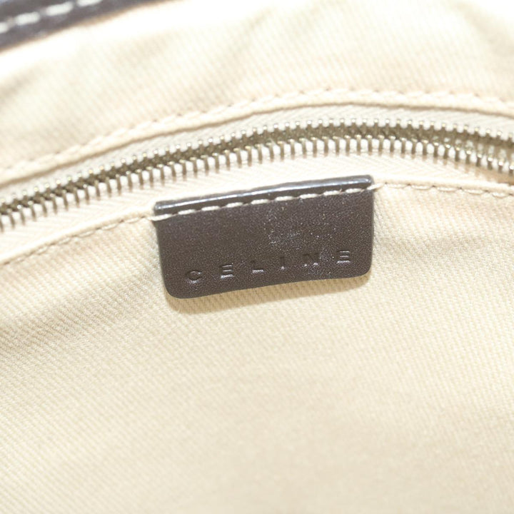 Celine Macadam Canvas Shoulder Bag PVC Leather Whe  ar11116