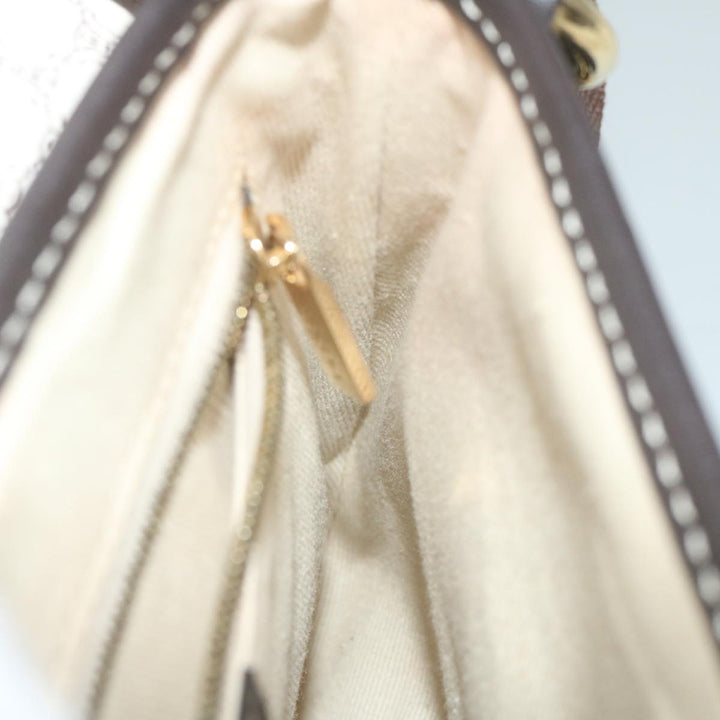 Celine Macadam Canvas Shoulder Bag PVC Leather Whe  ar11116