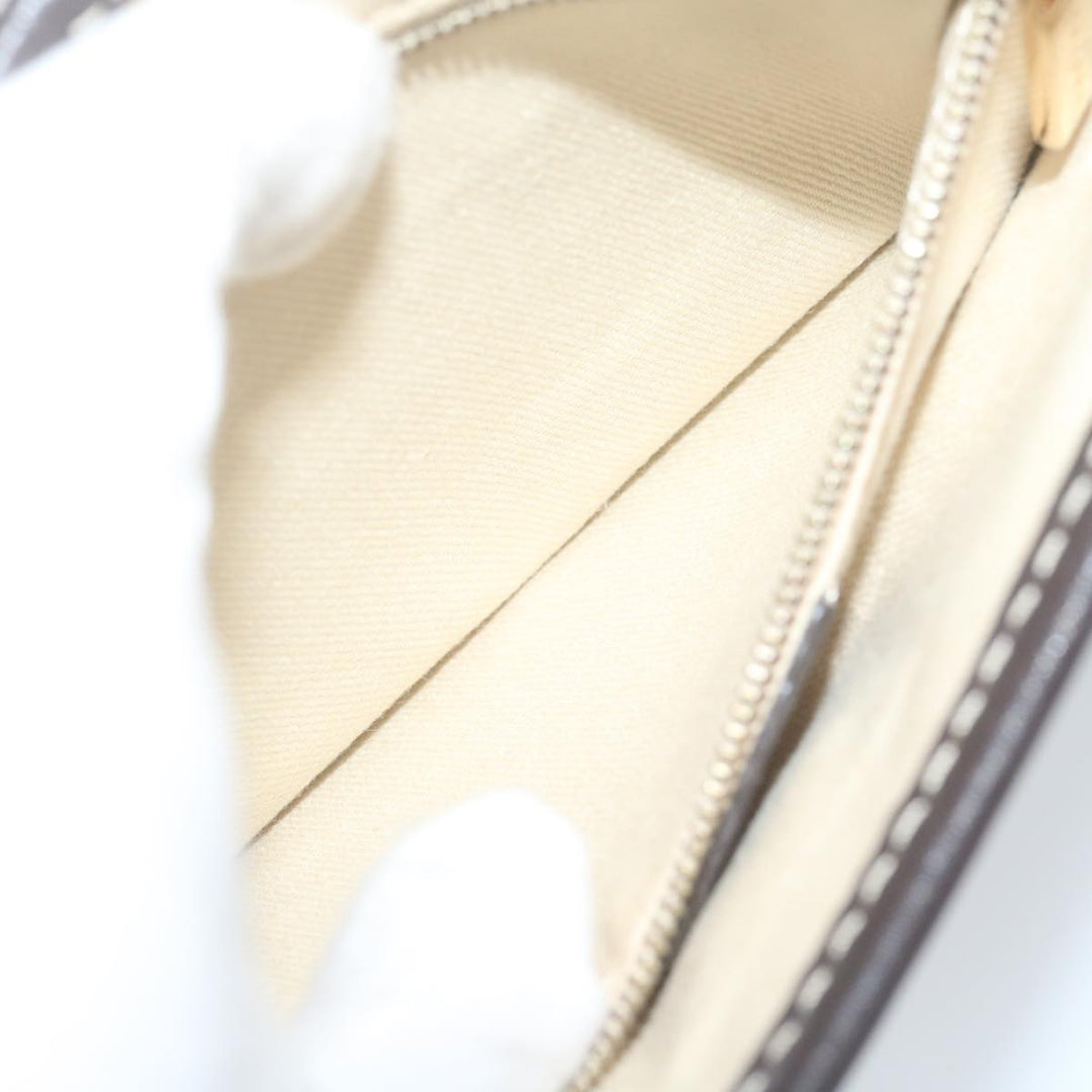 Celine Macadam Canvas Shoulder Bag PVC Leather Whe  ar11116