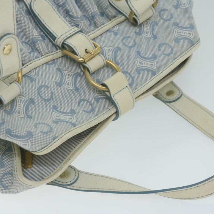 Celine Paris Macadam Canvas Hand Bag Blue  ar11152B