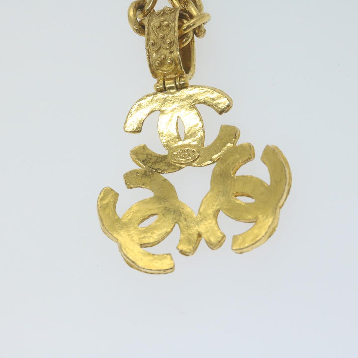Top Quality Chanel COCO Mark Chain Necklace Gold CC Auth ar11353