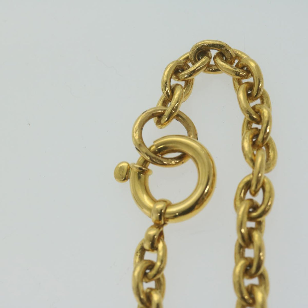Top Quality Chanel COCO Mark Chain Necklace Gold CC Auth ar11353