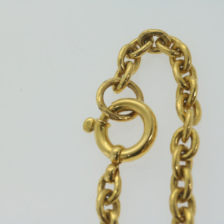 Top Quality Chanel COCO Mark Chain Necklace Gold CC Auth ar11353