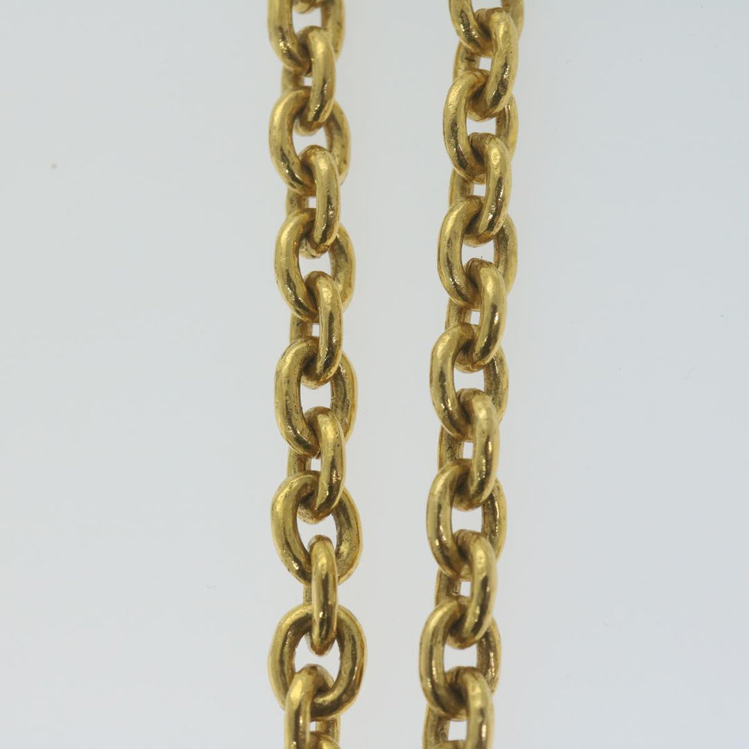 Top Quality Chanel COCO Mark Chain Necklace Gold CC Auth ar11353