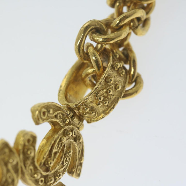 Top Quality Chanel COCO Mark Chain Necklace Gold CC Auth ar11353