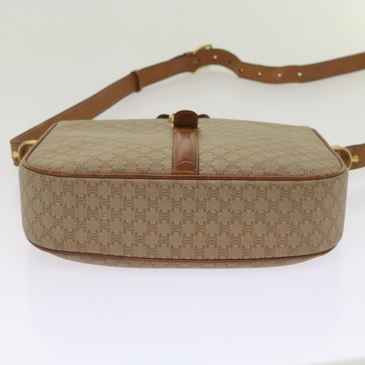 Celine Macadam Canvas Shoulder Bag Beige  ar11449B