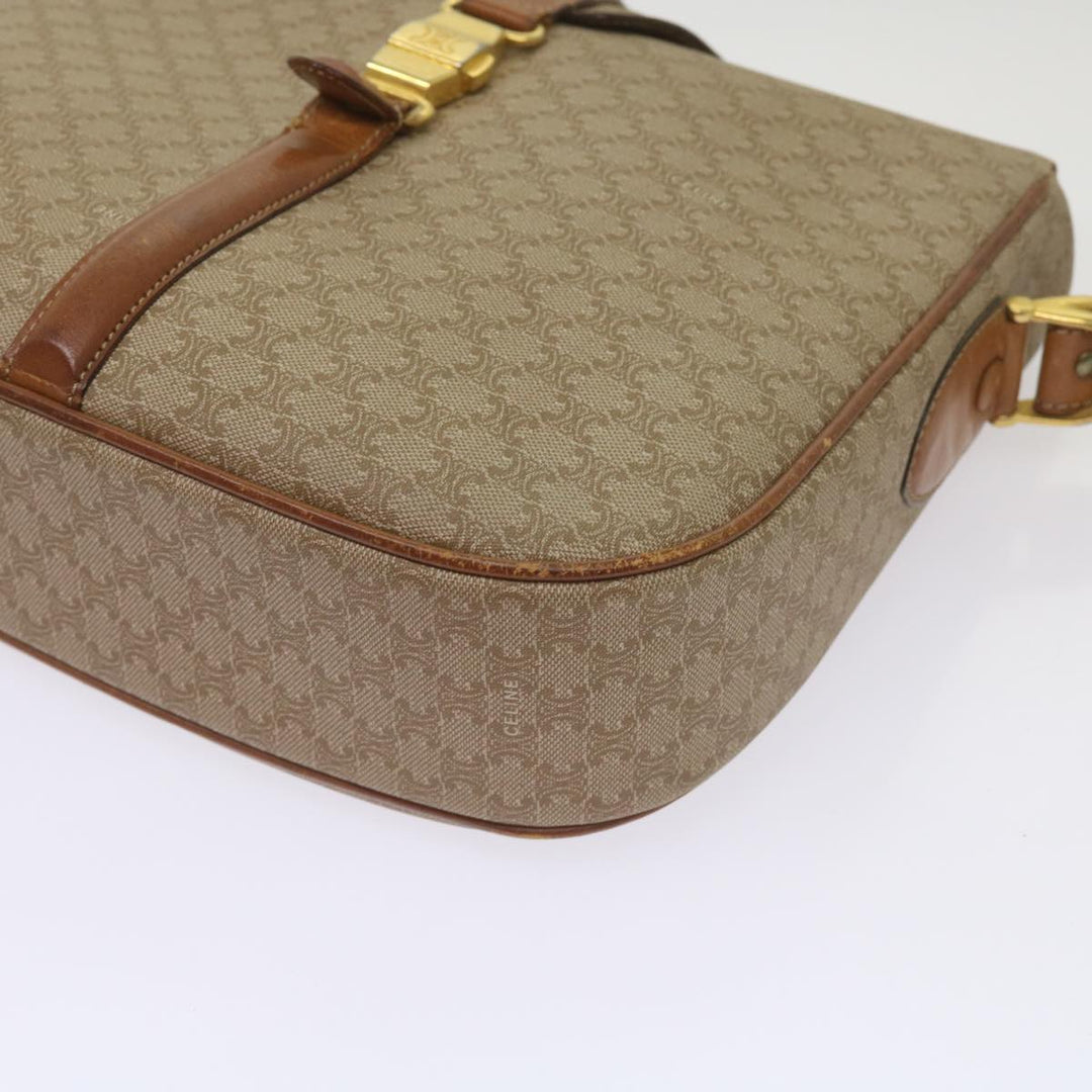 Celine Macadam Canvas Shoulder Bag Beige  ar11449B