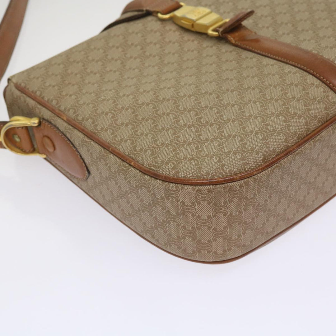 Celine Macadam Canvas Shoulder Bag Beige  ar11449B