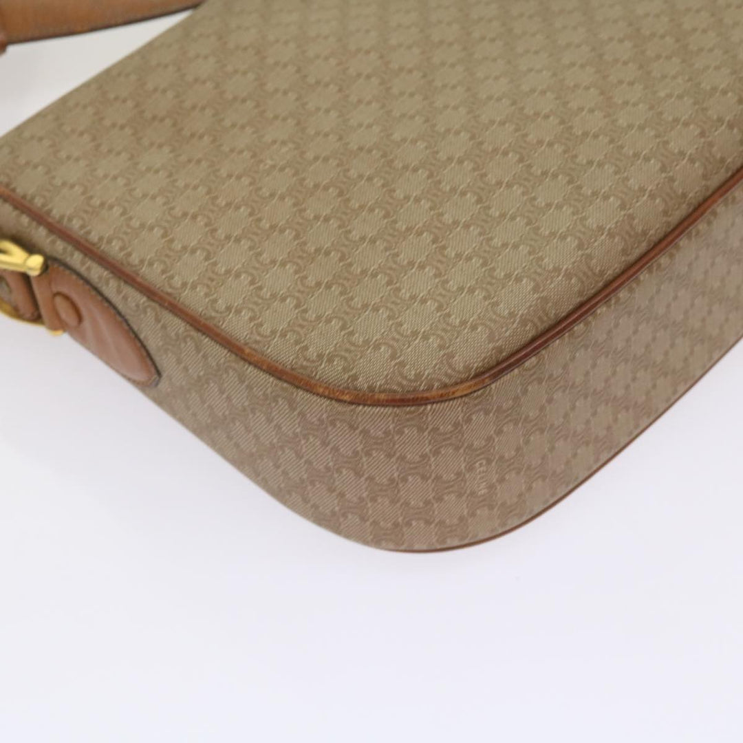 Celine Macadam Canvas Shoulder Bag Beige  ar11449B