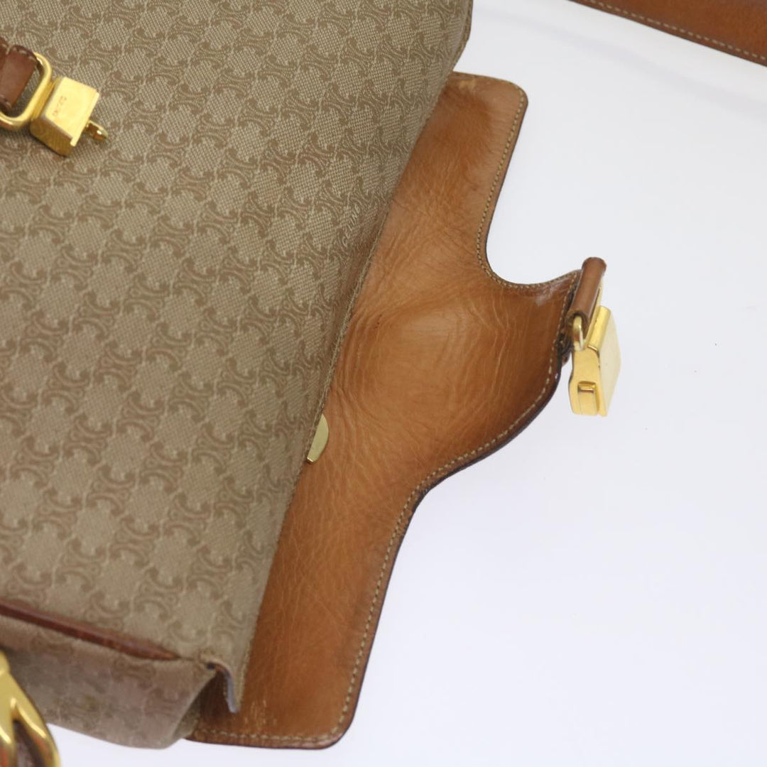Celine Macadam Canvas Shoulder Bag Beige  ar11449B