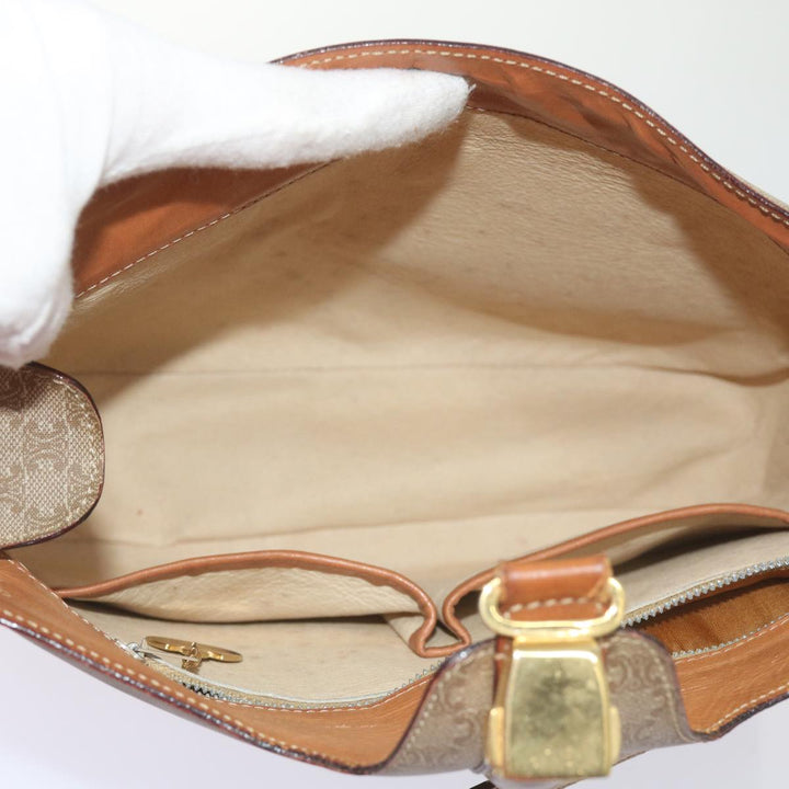 Celine Macadam Canvas Shoulder Bag Beige  ar11449B