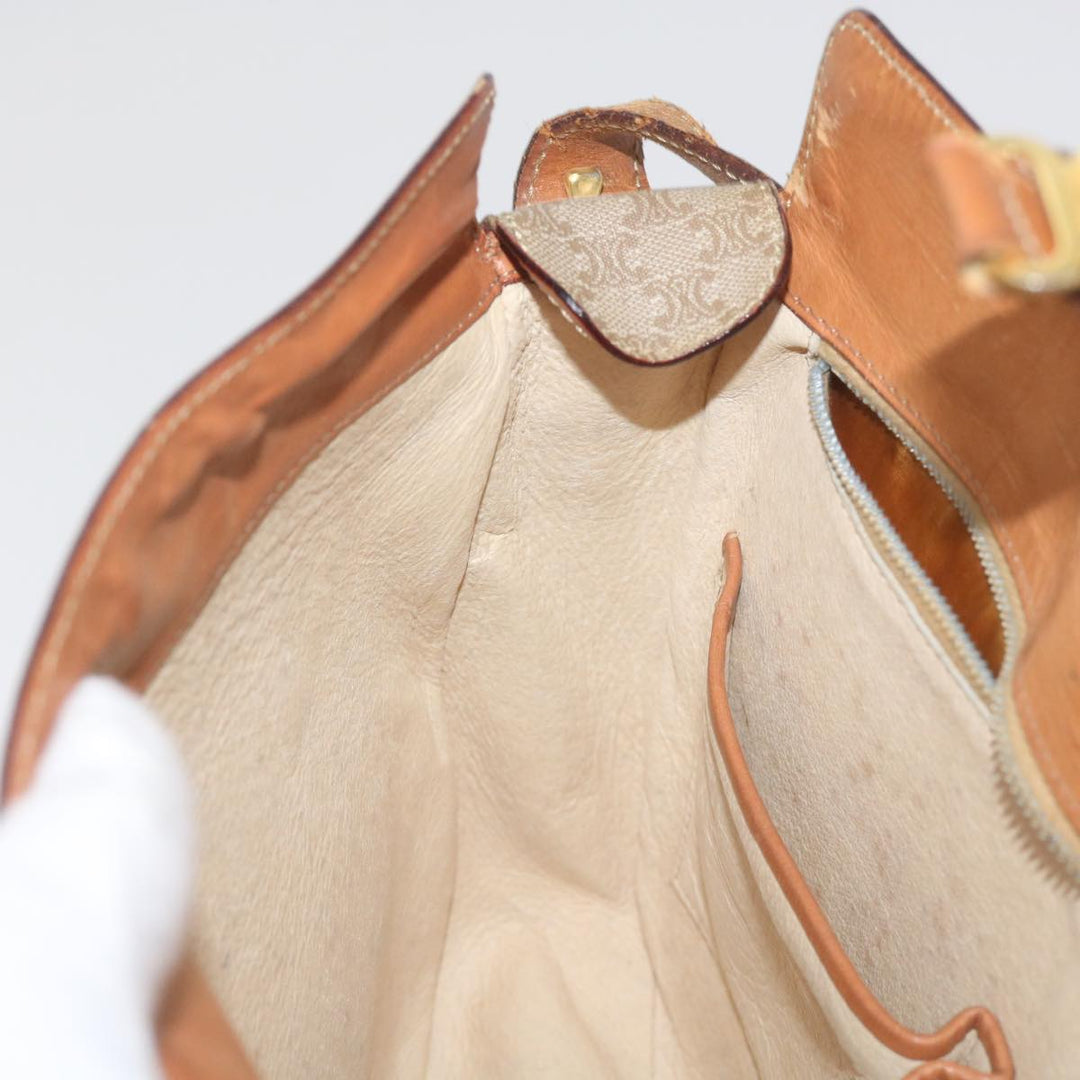 Celine Macadam Canvas Shoulder Bag Beige  ar11449B