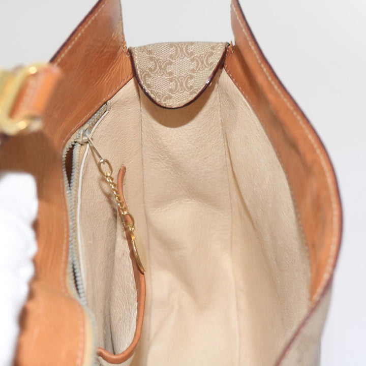 Celine Macadam Canvas Shoulder Bag Beige  ar11449B