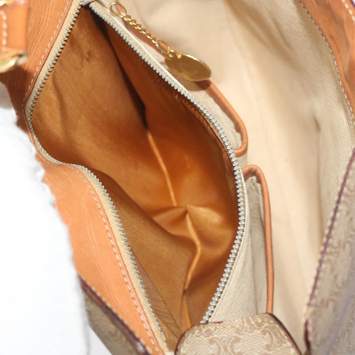 Celine Macadam Canvas Shoulder Bag Beige  ar11449B