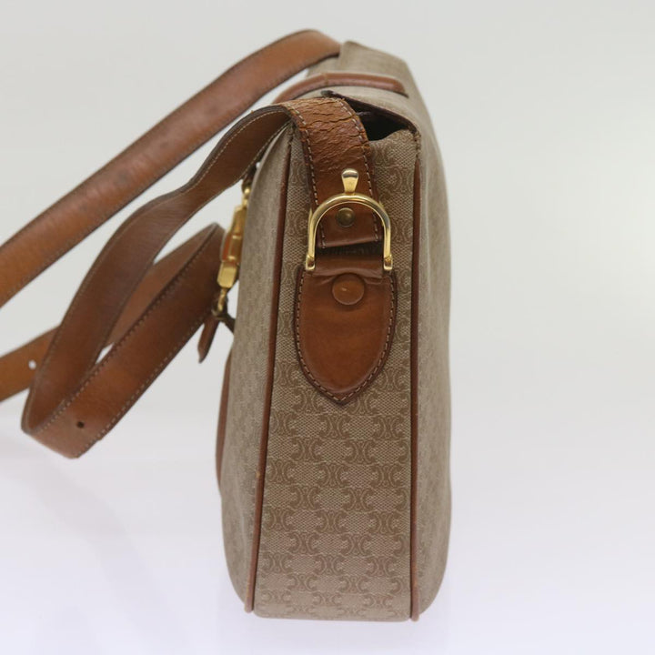 Celine Macadam Canvas Shoulder Bag Beige  ar11449B