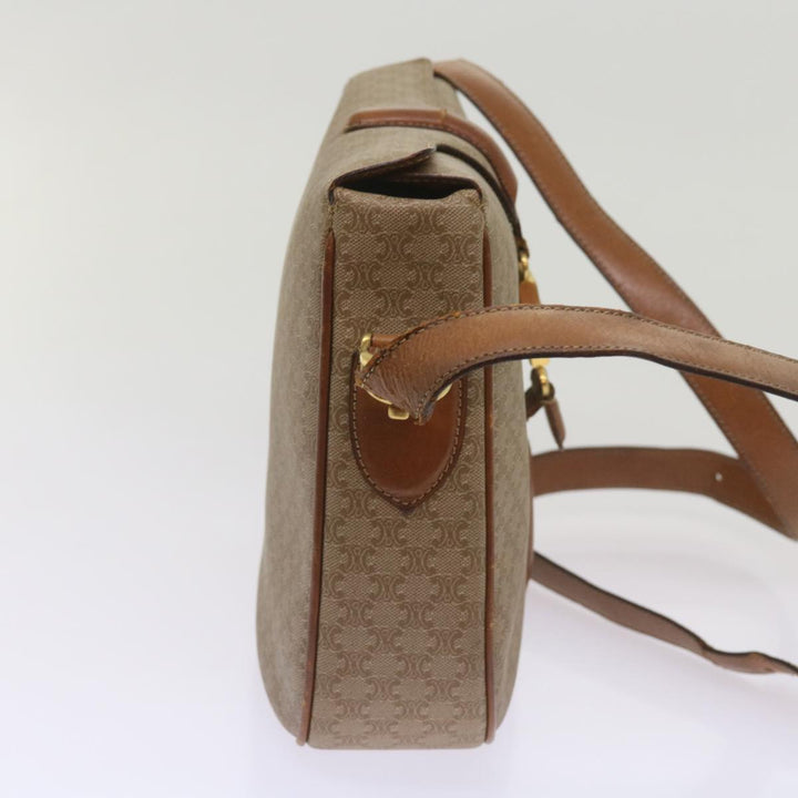 Celine Macadam Canvas Shoulder Bag Beige  ar11449B