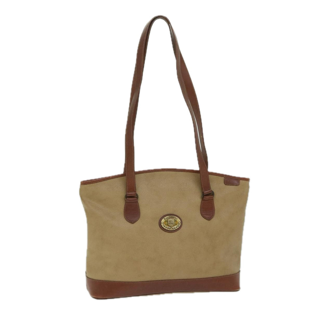 BurberrySs Shoulder Bag PVC Beige Auth ar11499