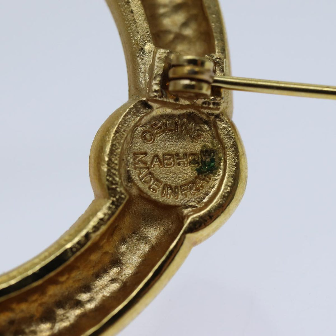 Celine Circle Brooch metal Gold  ar11594B