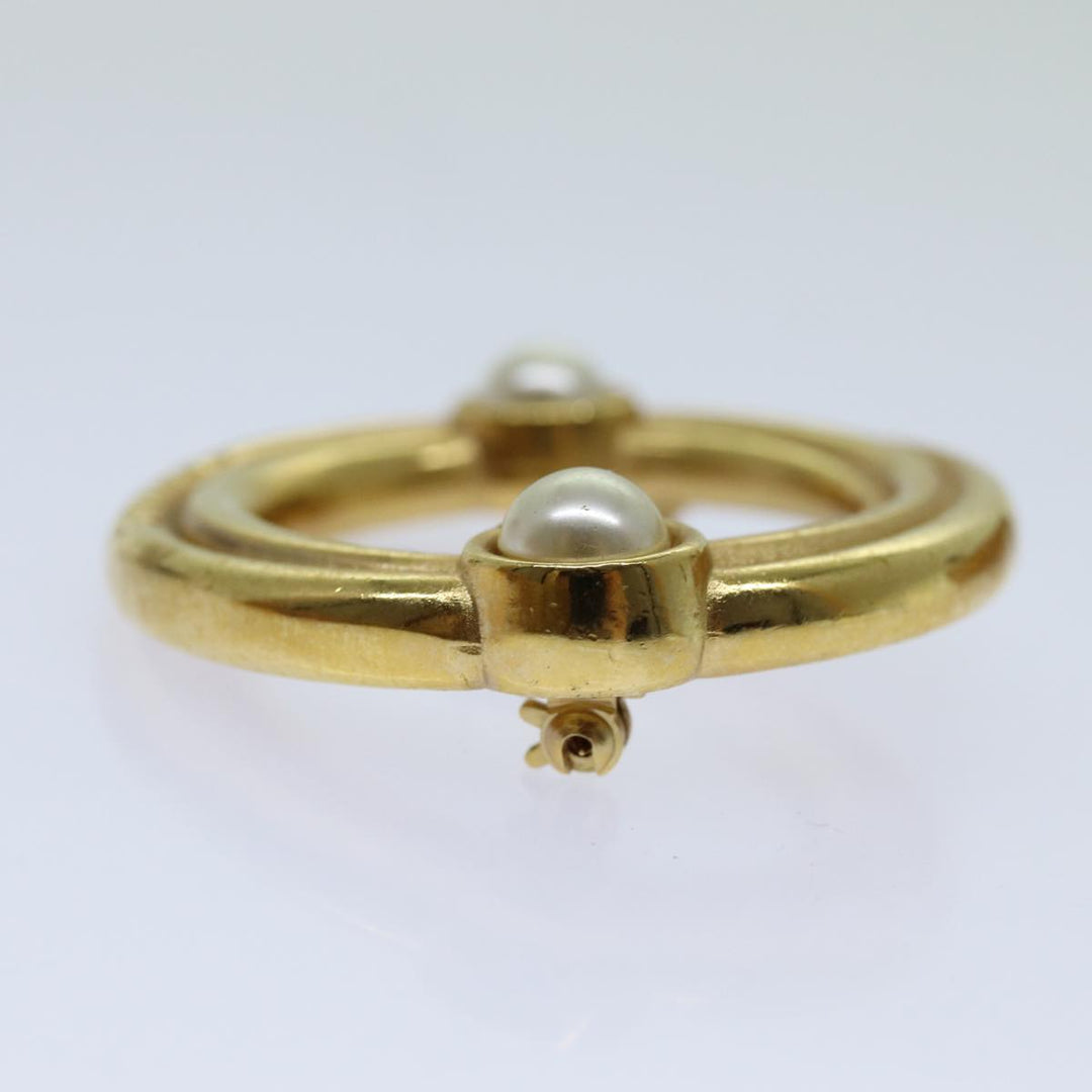 Celine Circle Brooch metal Gold  ar11594B