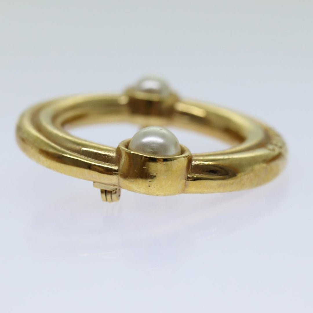 Celine Circle Brooch metal Gold  ar11594B