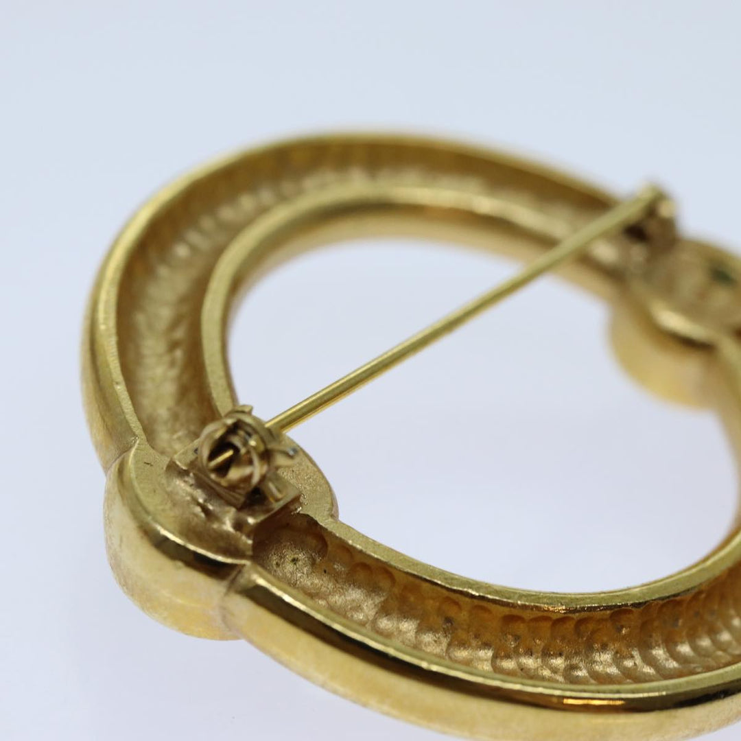Celine Circle Brooch metal Gold  ar11594B