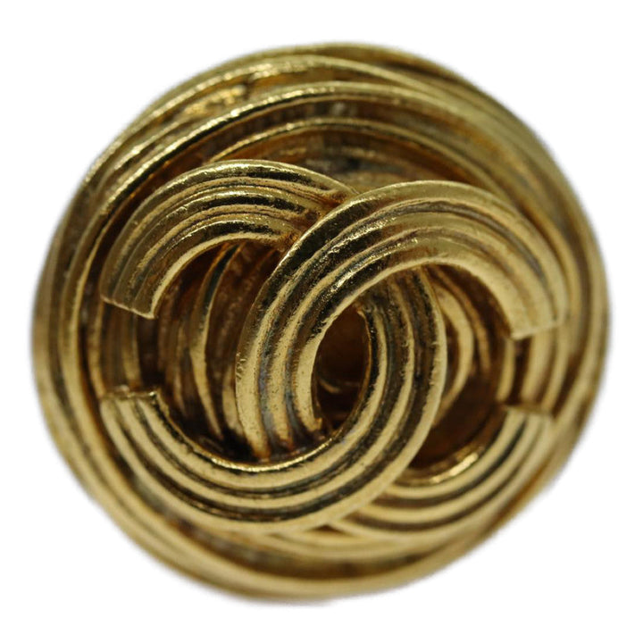 Top Quality Chanel COCO Mark Earring Gold Tone CC Auth ar11595B
