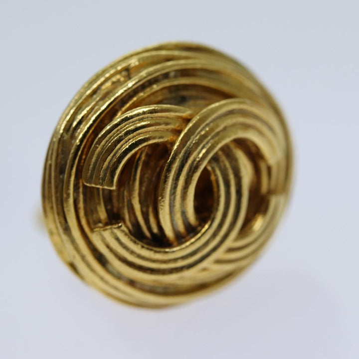 Top Quality Chanel COCO Mark Earring Gold Tone CC Auth ar11595B