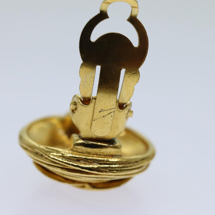 Top Quality Chanel COCO Mark Earring Gold Tone CC Auth ar11595B