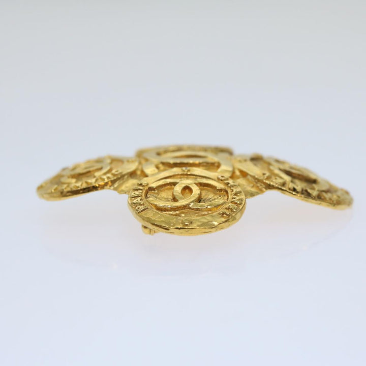 Top Quality Chanel COCO Mark Brooch metal Gold CC Auth ar11604B